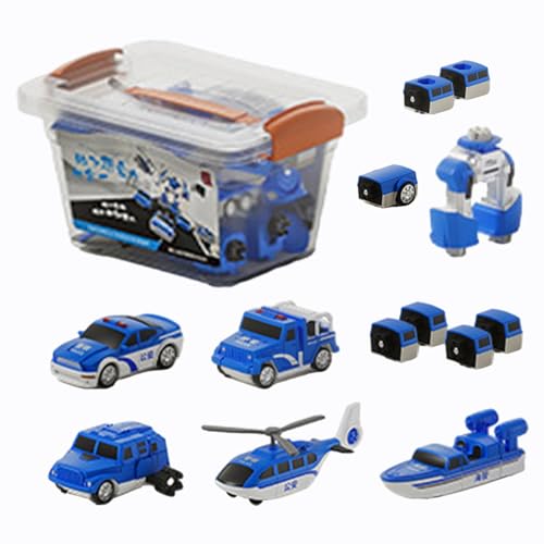 Suphyee Verwandeln Sie Spielzeugautos, Kinderspielfahrzeuge | Magnetisches, verwandelndes Spielzeugfahrzeug für Kinder,Fahrzeugblöcke, Sammelfiguren für Kinder für Schlafsaal, Wohnzimmer von Suphyee