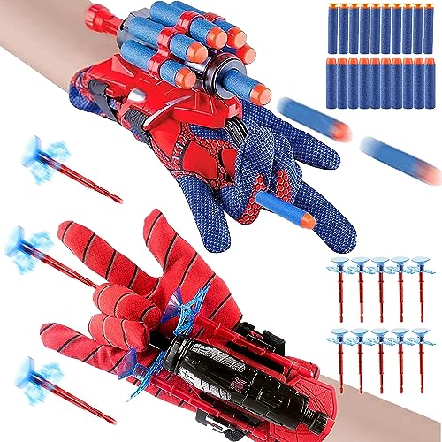 Set von 2 Spider Launcher Glove Handschuhe Launcher für Kinder Spielhandschuhe Spider Glove Handschuhe Kinder Spider Toys Cosplay Handgelenk Spielzeug (Set 5) von Supmehero