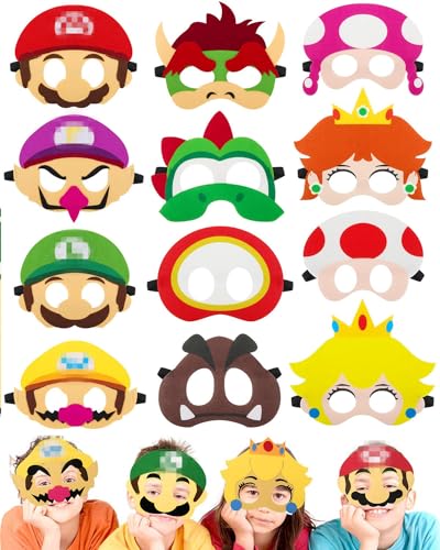 Super Marios Masken Gastgeschenke für Kindergeburtstagsfeier-Dekoration,Cosplay Kostüme,verkleiden sich, Party-Bevorzugungen, Zubehör für Junge, Mädchen Erwachsener,Kinder Kindermaske Super Marios Masken Gastgeschenke für Kindergeburtstagsfeier-Dekoration,Cosplay Kostüme,verkleiden sich, Party-Bevorzugungen, Zubehör für Junge, Mädchen Erwachsener,Kinder Kindermaske von Supmehero