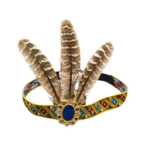 Supoion Elegantes, gefiedertes Haarband mit Schwanz-Dekor-Designs und Strass-Haarteilen, Haarschmuck für besondere Anlässe von Supoion