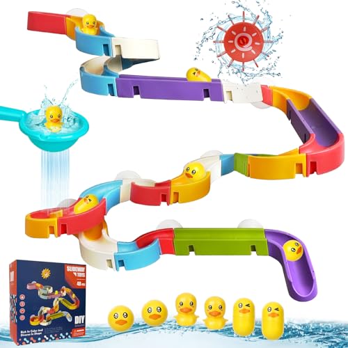 48 Stück Badewannenspielzeug: DIY Kugelbahn Badespielzeug ab 3 4 5 6 Jahre, Wasserspielzeug Kinder, Badewannen Spielzeug mit Saugnäpfe, Badespielzeug Ab 3 Jahre, Badespaß Geschenk Mädchen Junge 48 Stück Badewannenspielzeug: DIY Kugelbahn Badespielzeug ab 3 4 5 6 Jahre, Wasserspielzeug Kinder, Badewannen Spielzeug mit Saugnäpfe, Badespielzeug Ab 3 Jahre, Badespaß Geschenk Mädchen Junge von Suprbee
