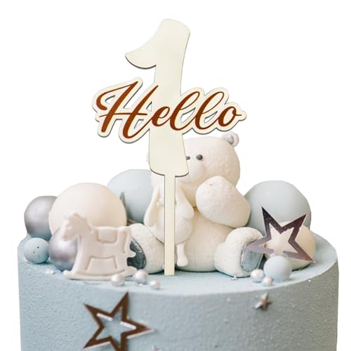 Tortendeko 1. Geburtstag Junge Mädchen, Cake Topper aus Holz für Dekoration, Tortendeko Tortendeko 1. Geburtstag Junge Mädchen, Cake Topper aus Holz für Dekoration, Tortendeko von SupreLuck