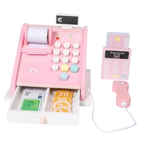 SUPVOX 1 Satz Auschecken Kasse Kinderspielzeug Lernen Registrieren Simulation Supermarktspielzeug Mehrzweckspielzeug Für Kassierer Holz Rosa von Supvox