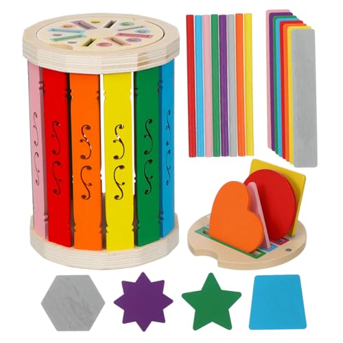 Supvox 1satz Farbklassifizierungs-Spielzeug Für Kleinkinder Holzsortierbecher Mit Bunten Formen Feinmotorik Und Farberkennung Im Spielzimmer von Supvox