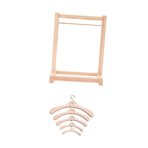 SUPVOX 1 Satz Doll Wooden Hanger Set Teiliges Puppenbekleidungsständer Set aus Langlebigem Holz zum Organisieren von Puppenkleidung für Kleiderbügel für Puppenoutfits von Supvox