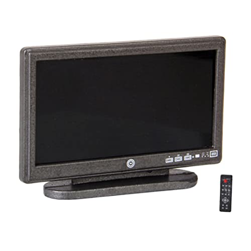 SUPVOX 1 Satz Flachbildschirm Tv mit Fernbedienung für Puppenhaus Dekoration für Wohnzimmer Schlafzimmer und Esszimmer Perfektes Zubehör für DIY Puppenhaus von Supvox