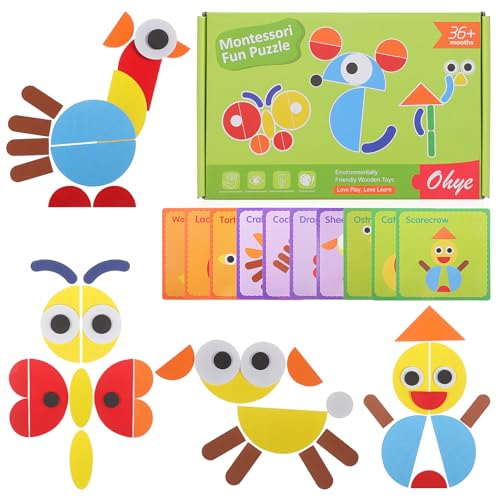 SUPVOX 1 Satz Geometrisches Formenspielzeug für Montessori Holzpuzzle mit Bunten Mustern und Karten zur Formen und Farberkennung Pädagogisches für Kleinkinder und Vorschulkinder SUPVOX 1 Satz Geometrisches Formenspielzeug für Montessori Holzpuzzle mit Bunten Mustern und Karten zur Formen und Farberkennung Pädagogisches für Kleinkinder und Vorschulkinder von Supvox