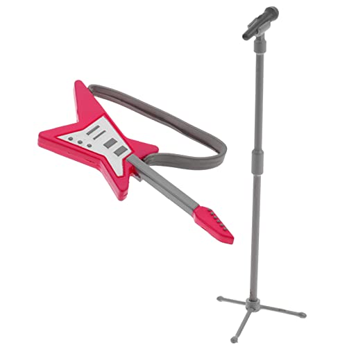 SUPVOX 1 Satz Gitarren Set mit Mikrofonständer Deko für Puppenhaus Kinderzimmer Musikliebhaber Detailreiche Miniaturinstrumente für Sammler und Kreative Wohnräume SUPVOX 1 Satz Gitarren Set mit Mikrofonständer Deko für Puppenhaus Kinderzimmer Musikliebhaber Detailreiche Miniaturinstrumente für Sammler und Kreative Wohnräume von Supvox