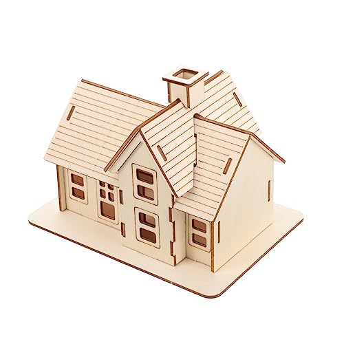 SUPVOX 1 Satz Holzpuzzle DIY Modellhaus aus Holz für Kreative Bausätze zur Montage für Hobbyisten und Modellbau SUPVOX 1 Satz Holzpuzzle DIY Modellhaus aus Holz für Kreative Bausätze zur Montage für Hobbyisten und Modellbau von Supvox