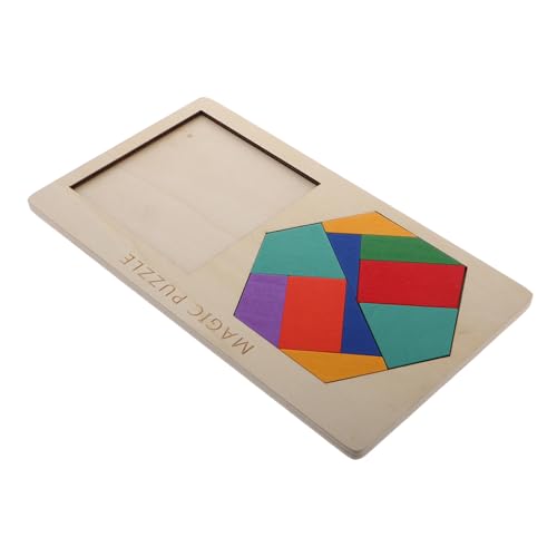 SUPVOX 1 Satz Pädagogisches Bausteinspielzeug Gehirnschraubenspiel Pädagogisches Fähigkeit Zum Nachdenken Von Kindernübung Hölzerne Bildungsspiele Montessori-Form-Puzzle Holz von Supvox