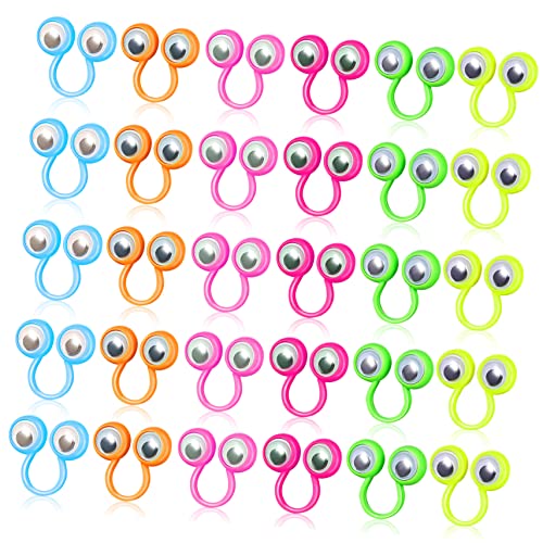 SUPVOX 1 Satz Teiliges Drehbare Fingerringe Mit Großen Augen Pädagogische Fingerspielzeug Für Bunte Interaktive Fingerpuppen Kreativität Und Aktivem Zufällige 30 Stück von Supvox
