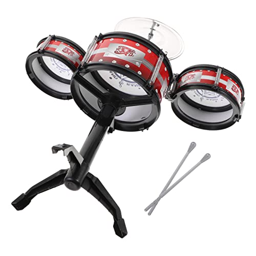 SUPVOX 1 Stück Schlagzeug Set Mini Percussion Instrument für Musikbildung TLG Set Rot für Kleinkinder Sicher und Lehrreich für Kleine Musiker von Supvox