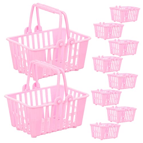 SUPVOX 10 STK. Mini Einkaufskorb Körbe für Puppenhaus mit Griffen Dekorative Aufbewahrung für Mini Einkäufe Sicheres Plastik SUPVOX 10 STK. Mini Einkaufskorb Körbe für Puppenhaus mit Griffen Dekorative Aufbewahrung für Mini Einkäufe Sicheres Plastik von Supvox