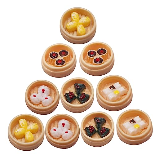 SUPVOX 10 Stück Lebensmittel Modelle Teiliges Realistische Dampfnudeln Dim Sum Dekoration Puppenhaus Fotografie Zubehör von Supvox