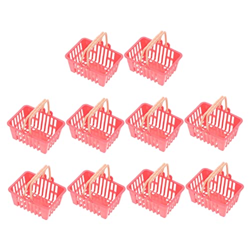 SUPVOX 10 Stück Mini Einkaufskorb für Teiliges Handheld Körbe Rosa für Rollenspiele und Aufbewahrung von Süßigkeiten Hochwertiger Sicher SUPVOX 10 Stück Mini Einkaufskorb für Teiliges Handheld Körbe Rosa für Rollenspiele und Aufbewahrung von Süßigkeiten Hochwertiger Sicher von Supvox