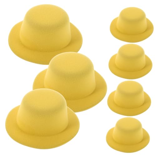 SUPVOX 10 Stück Mini Hüte Bastelset DIY Miniatur Bowler Caps für Haustiere und Puppen Leichte Kleine für Anfänger Vielseitige Bastelbasis für Partydekorationen und Haaraccessoires in von Supvox