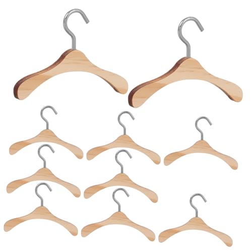 SUPVOX 10 Stück Miniatur Kleiderbügel für Puppen Stabile und Praktische Puppen Kleiderbügel für Organisation von Puppenkleidung für Puppenliebhaber und Sammler von Supvox