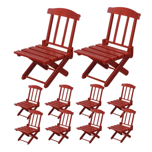 Supvox 10stücke Miniatur-klappstrandstuhl Im Maßstab Für Puppenhäuser Realistisches Design Für Feengärten Und Spielsets Tragbar Und Leicht Hervorragende Maßstabskompatibilität Mit von Supvox