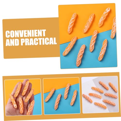 SUPVOX 10 Stück Realistische Teiliges Baguette Deko aus Resin Künstliches Brot Modell als Puppenhaus Miniatur Fotorequisite und Ladendekoration für DIY Sammler und Miniaturfans von Supvox