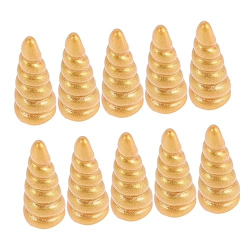 SUPVOX 10 Stück Teiliges Einhorn Horn aus Harz mit Glitzer DIY Zubehör für Frühlings deko Haarschmuck und Kreative Handtaschen als Magische Fotorequisite und Festlicher Accessoire von Supvox