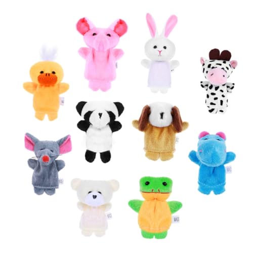 SUPVOX 10 Stück Teiliges Fingerpuppen Plüsch Niedliche Tierfiguren für Geschichtenerzählen Interaktives für Jungen und Mädchen Langlebig und Sicher für Eltern Junge Mädchen Spiele von Supvox