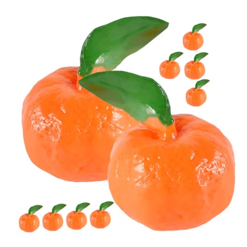 SUPVOX 10 Stück Teiliges Künstliche Orangen Deko aus PVC Realistische Imitation Obstmodelle Mini Früchte für Küchen und Partydekoration Vielseitig Einsetzbar Langlebig und Detailgetreu von Supvox