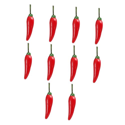 SUPVOX 10 Stück Teiliges Mini Chili Modell Set Lebensecht Gestaltete Puppenhaus Deko Realistisches Gemüse Zubehör für Tiny House Kit und Miniaturen Spielzubehör Detailreich für DIY SUPVOX 10 Stück Teiliges Mini Chili Modell Set Lebensecht Gestaltete Puppenhaus Deko Realistisches Gemüse Zubehör für Tiny House Kit und Miniaturen Spielzubehör Detailreich für DIY von Supvox
