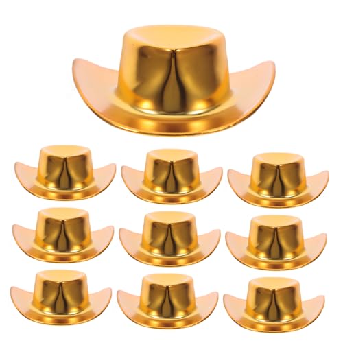 SUPVOX 10 Stück Teiliges Mini Cowboyhüte aus Kunststoff Glitzernde Western Hüte für Puppenhaus Dekoration Vielseitige DIY Bastelaccessoires für Mädchen Party und Rollenspiel SUPVOX 10 Stück Teiliges Mini Cowboyhüte aus Kunststoff Glitzernde Western Hüte für Puppenhaus Dekoration Vielseitige DIY Bastelaccessoires für Mädchen Party und Rollenspiel von Supvox
