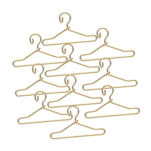 SUPVOX 10 Stück Teiliges Mini Metall Puppenkleiderbügel Gold Stabile und Sichere Mini Kleiderbügel für Puppenschrank zur Organisierten Aufbewahrung von Puppenkleidung SUPVOX 10 Stück Teiliges Mini Metall Puppenkleiderbügel Gold Stabile und Sichere Mini Kleiderbügel für Puppenschrank zur Organisierten Aufbewahrung von Puppenkleidung von Supvox