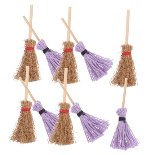 SUPVOX 10 Stück Teiliges Miniatur Besen Mop Set Detailgetreues Puppenhaus Putzset Realistisches Miniatur Reinigungszubehör für DIY Puppenhaus Möbel und Dekoration von Supvox