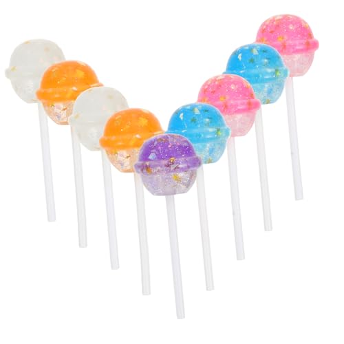 SUPVOX 10 Stück Teiliges Resin Lollipop Deko Bunte Candy Cane Lollies Glitzernde Party Requisiten Langlebige Realistische Süßigkeiten Attrappen für Weihnachten Festlichkeiten und SUPVOX 10 Stück Teiliges Resin Lollipop Deko Bunte Candy Cane Lollies Glitzernde Party Requisiten Langlebige Realistische Süßigkeiten Attrappen für Weihnachten Festlichkeiten und von Supvox