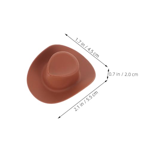 SUPVOX 10 Stück Teiliges Western Cowboy Hüte aus Kunststoff Vintage Puppenhut Dekoration für Puppenhaus Leicht Stabil für Bastelprojekte Kindergeburtstage und Partydeko von Supvox