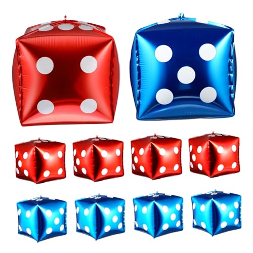 SUPVOX 10 Stück Würfel Folienballons Quadratische Aluminiumfolie Luftballons in Rot und Blau Dekorative Partydeko für Geburtstage Hochzeiten und Themenfeiern Langlebig und Einfach zu SUPVOX 10 Stück Würfel Folienballons Quadratische Aluminiumfolie Luftballons in Rot und Blau Dekorative Partydeko für Geburtstage Hochzeiten und Themenfeiern Langlebig und Einfach zu von Supvox