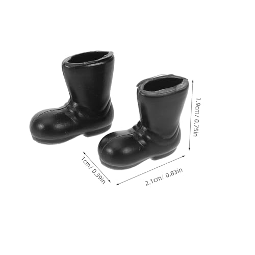 SUPVOX 100 Stück Mini-weihnachtsstiefel Puppenschuhe Handwerk Weihnachtsstiefel Dekorationen Miniaturschuhe Weihnachtsschuhe Weihnachten Mini-Schuhe Artikel Funkeln Klein Plastik Schwarz von Supvox