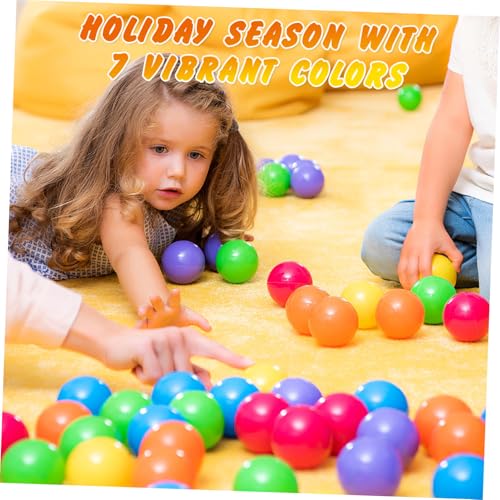 SUPVOX 100 Stück Teiliges Farbige Runde Ocean Balls Langlebige Kunststoffbälle für Pool Strandspielzeug Farbenfrohe Party Spielrequisiten Zufällige Farbe Zufällige Farbe von Supvox