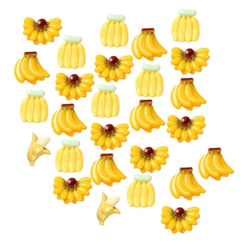 SUPVOX 100 Stück Teiliges Mini Bananenmodell aus Robustem Harz Realistische Simulation mit Feiner Verarbeitung Dekoratives Fake Fruit für Tischdeko Foto Requisiten Lehrmittel und von Supvox