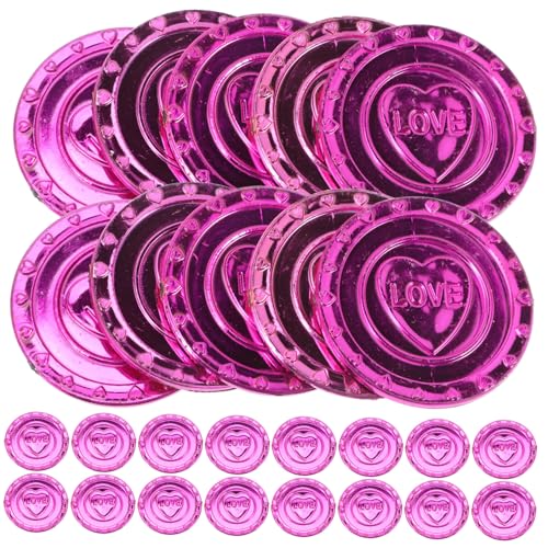 SUPVOX 100 Stück Teiliges Plastik Love Münzen Piratenspielzeug für Kindergeburtstag Sichere Rote Herzmünzen als Schatzkistenfüllung und Valentinstag Dekoration SUPVOX 100 Stück Teiliges Plastik Love Münzen Piratenspielzeug für Kindergeburtstag Sichere Rote Herzmünzen als Schatzkistenfüllung und Valentinstag Dekoration von Supvox