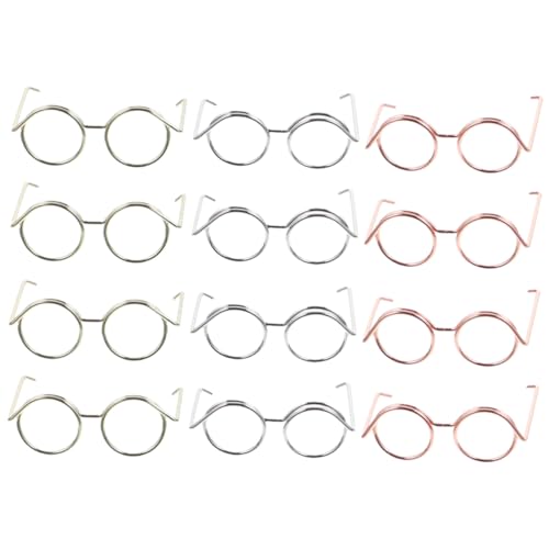 SUPVOX 12stücke Teiliges Mini Puppenbrillen Zubehör Aus Kupferdraht Elegante Brillen Für Puppen Roségold Basteln Und Dekorieren Von Spielzeugpuppen von Supvox