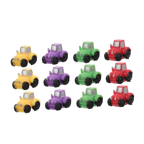 SUPVOX 12 Stück Teiliges Bunte Miniatur Landmaschinen-Figuren aus Resin Detailreiche Mini Bauernhof-Dekorationen für Puppenhaus Mikro-Landschaft und Feengarten Gestaltung von Supvox