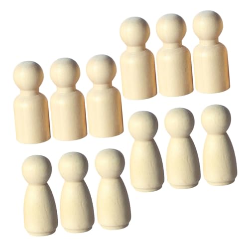SUPVOX 12 Stück Teiliges DIY Holzfiguren Miniatur Puppenhaus Dekoration Bemalbare Holzpuppen für Sandtisch Handwerkskunst Leicht und Kompakt Bastelzubehör für Heimdeko von Supvox