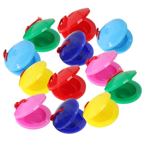 SUPVOX 12 Stück Teiliges Kastagnetten für Bunte Kunststoff Percussion Spielzeuge Langlebig und Sicher Fördert Musikalisches Lernen und Rhythmusgefühl für Musikalische Früherziehung von Supvox
