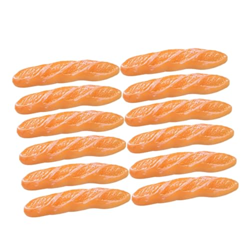 SUPVOX 12 Stück Teiliges Mini Baguette Realistisch Miniaturbrot Puppenhaus Dekoration Mini Food Deko für Tischdisplay und Puppenhaus Zubehör von Supvox