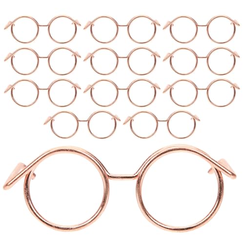 SUPVOX 12 Stück Teiliges Mini Metallbrillen ohne Gläser für Puppen Stabile Klassische Runde Rahmen in Roségold Dekorative Puppenaccessoires zum Ankleiden und Basteln Langlebig und SUPVOX 12 Stück Teiliges Mini Metallbrillen ohne Gläser für Puppen Stabile Klassische Runde Rahmen in Roségold Dekorative Puppenaccessoires zum Ankleiden und Basteln Langlebig und von Supvox