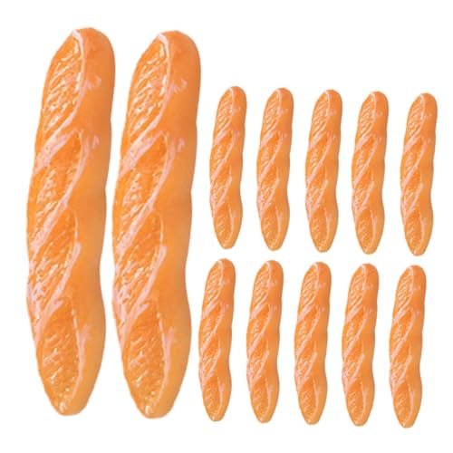 SUPVOX 12 Stück Teiliges Miniatur Baguette Realistische Puppenhaus Deko Detailreiche Mini Brot Modelle DIY Wohnraumgestaltung von Supvox