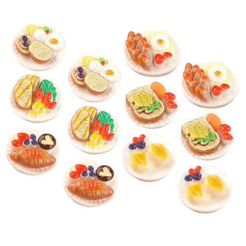 SUPVOX 12 Stück Teiliges Miniatur Food Model Realistische Fake Dessert Deko für Puppenhausküche Bunte Mix Snacks Detailreiche Miniatur Lebensmittel für Bastel und Fotografiebedarf von Supvox