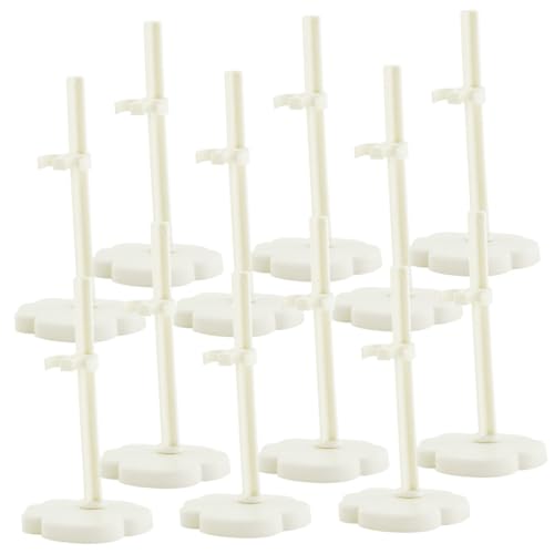 SUPVOX 12 Stück Teiliges Puppenständer Weiß Mini Figurenhalter mit Stabilem Sockel und Sicherem Griff für Mädchen Puppen und Sammelfiguren Präsentation Regal oder Tisch von Supvox