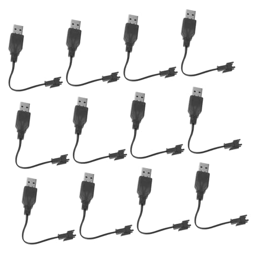 SUPVOX 12 Stück Teiliges USB-ladekabel Kurz mit Power-Adapter für Elektrische Spielzeuge Rc Auto Seifenblasenmaschine Universeller Ladeanschluss Sicher und Kompakt von Supvox