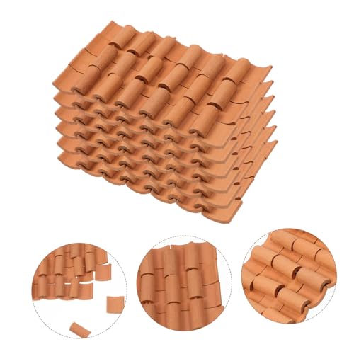 SUPVOX 120 Stück Dachschindeln für DIY Mikrolandschaft Puppenhaus und Sandtisch Bausteine für Kreative Bauprojekte und Miniaturhäuser von Supvox