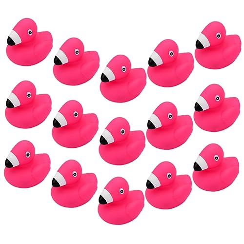 SUPVOX 15 Stück Teiliges Flamingo Badespielzeug Wasserspritzende Quiekende Badetiere aus Weichem Kindersicherem Material für Kinderbadewanne und Spielerisches Duscherlebnis von Supvox