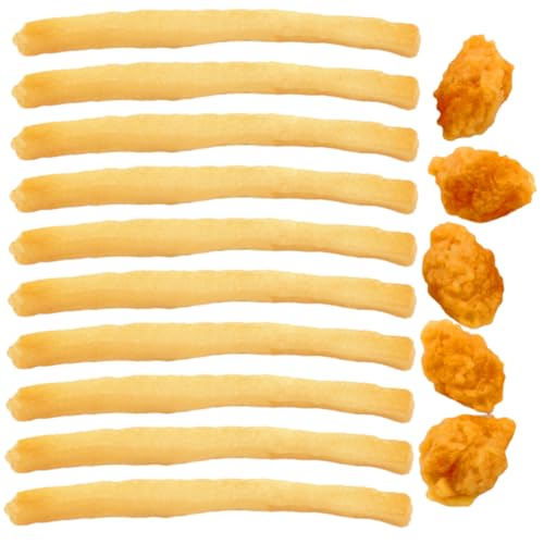 SUPVOX 15 Stück Teiliges Gefälschte Pommes und Hähnchenstücke Realistische Lebensmittelmodelle aus Geruchlosem PVC Kindgerechtes Küchen und Restaurantspielzeug Lebensechte Fast Food Deko SUPVOX 15 Stück Teiliges Gefälschte Pommes und Hähnchenstücke Realistische Lebensmittelmodelle aus Geruchlosem PVC Kindgerechtes Küchen und Restaurantspielzeug Lebensechte Fast Food Deko von Supvox